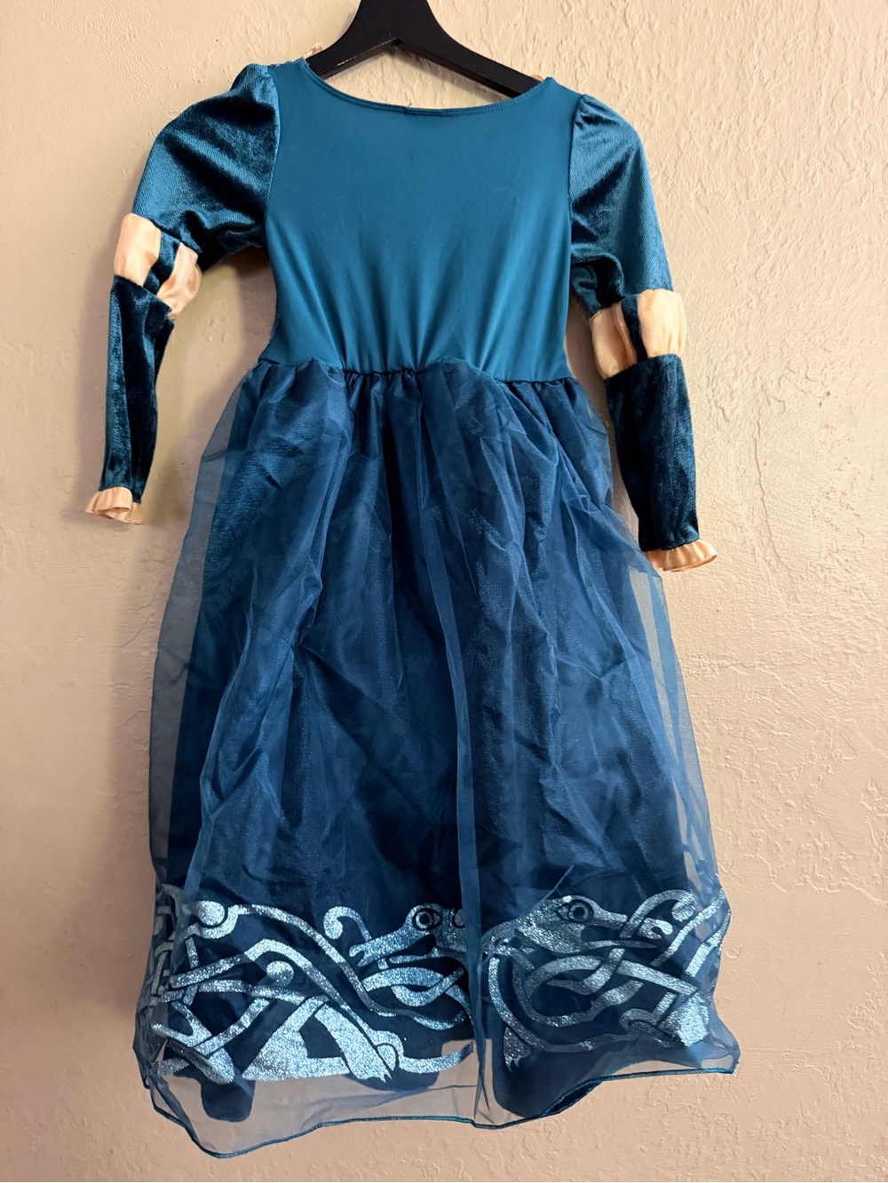 Vintage Disney Merida Teal and Gold Princess Costume Dress - Picture 5 of 5